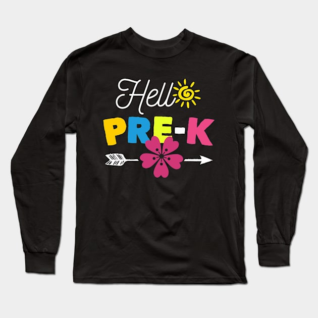 Hello Pre-K Long Sleeve T-Shirt by Cooldruck